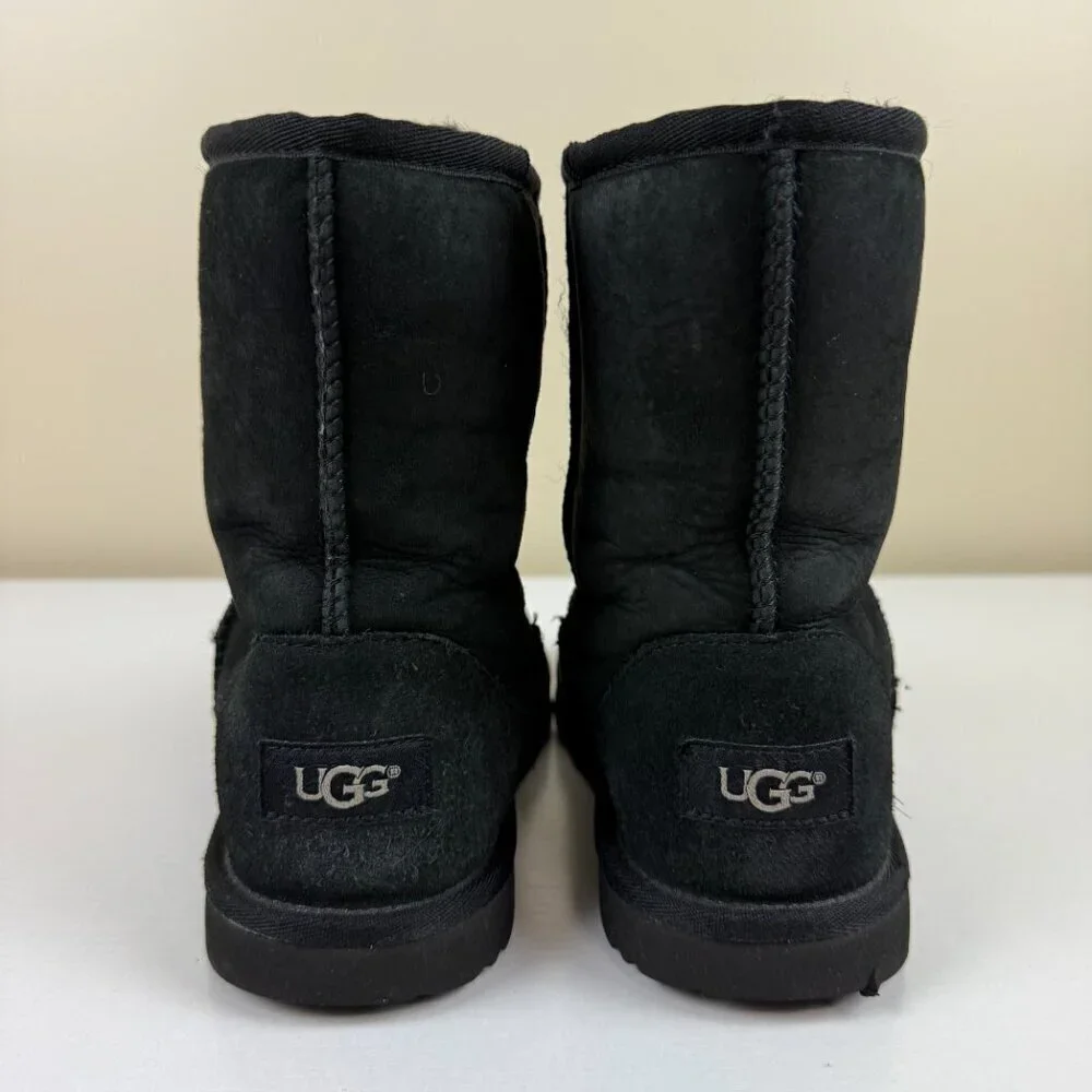EUC UGG Kid's Classic Black Short Boots S/N 1017703K